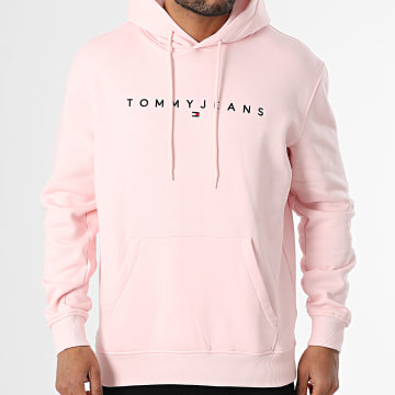 Tommy Jeans - Sweat Capuche Linear Logo 0746 Rose