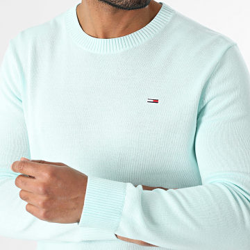Tommy Jeans - Pull Slim Essential 8895 Bleu Turquoise
