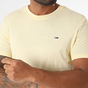 Tommy Jeans - Tee Shirt Slim Jaspe 0363 Jaune