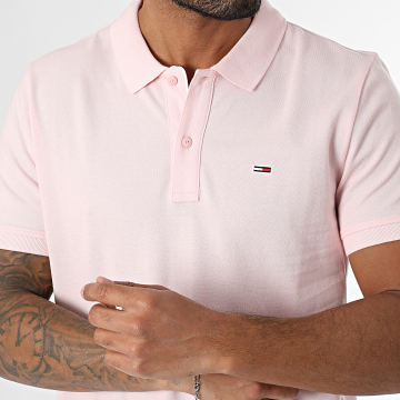 Tommy Jeans - Polo Manches Courtes Slim Placket 0676 Rose