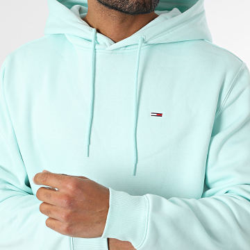 Tommy Jeans - Sweat Capuche Flag 0742 Turquoise