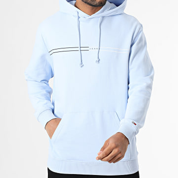 Tommy Jeans - Sweat Capuche Entry Graphic 0847 Bleu Clair