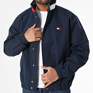 Tommy Jeans - Veste Zippée DNA Collar Essential 0900 Bleu Marine