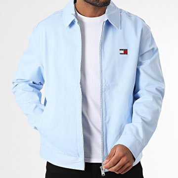 Tommy Jeans - Veste Zippée Reg Cotton 1377 Bleu Clair