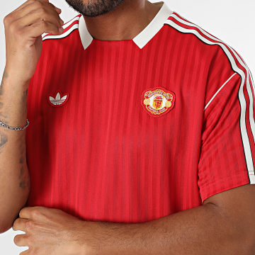 Adidas Originals - MUFC gestreept shirt JF0386 Rood Wit