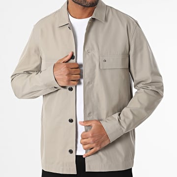 Calvin Klein - Sobrecamisa de algodón 3815 Taupe