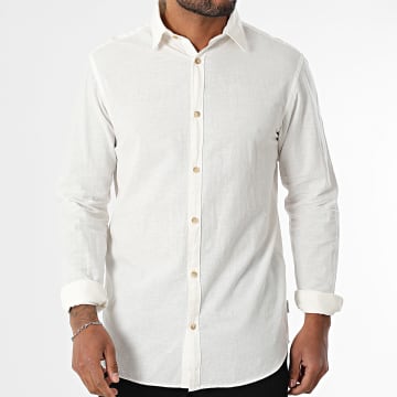 JJREBEL - Shirt Langarm Moss Sunny Weiß