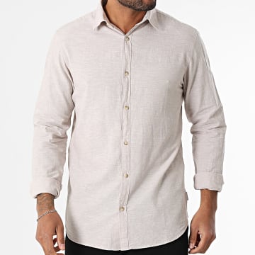 JJREBEL - Shirt Langarm Moss Sunny Beige