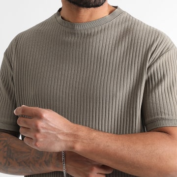 LBO - Tee Shirt Texturé 3801 Marron