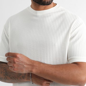 LBO - Tee Shirt Texturé 3802 Beige Clair