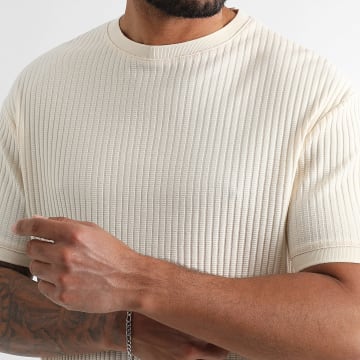 LBO - Tee Shirt Texturé 3803 Beige