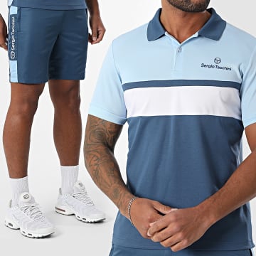 Sergio Tacchini - Ensemble Polo Manches Courtes Et Short Jogging Elfetta Vebita 41029 40815 Bleu