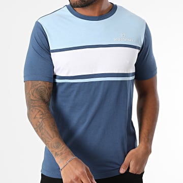 Sergio Tacchini - Tee Shirt Arpa 40882 Bleu Marine Bleu Clair Blanc