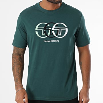 Sergio Tacchini - Tee Shirt Triade 025 41091 Vert Foncé