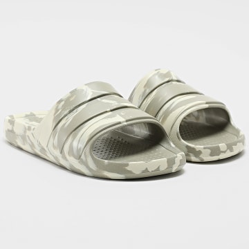 Adidas Sportswear - Claquettes Adilette Flow JI4792 Vert Kaki Beige Camouflage
