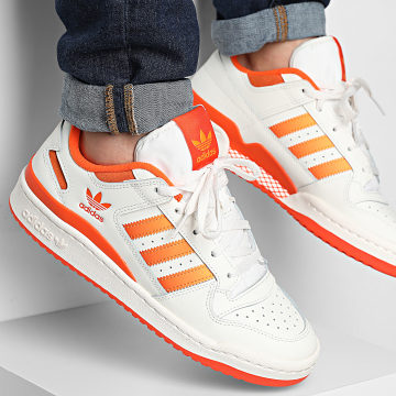 Adidas Originals - Baskets Forum Low CL JI3267 Cloud White Real Gold Orange