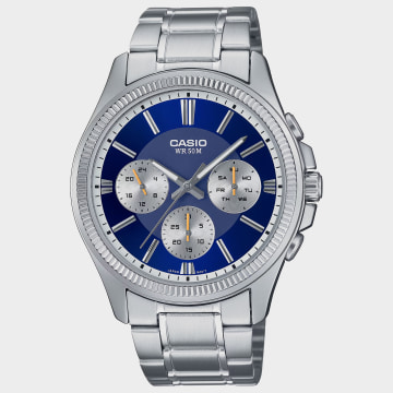 Casio - Orologio Collezione MTP-1375PD-2A1VEF Argento Blu Navy