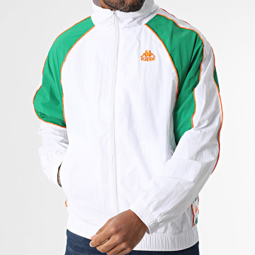 Kappa - Chaqueta Oversize Zip Banda Nucio 321V4NW Blanco Verde