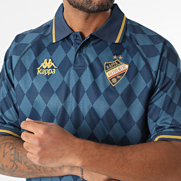 Kappa - Polo auténtico de manga corta Nekoda 331X7RW Azul marino Oro