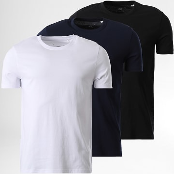 Classic Series - Set di 3 camicie regolari nere, bianche e marine