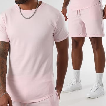 Uniplay - Conjunto de camiseta rosa y pantalón corto de jogging