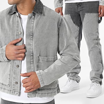 Uniplay - Ensemble Veste Jean Et Jean 210 Gris