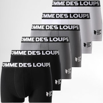 Comme Des Loups - Lot De 6 Boxers Classic Blanc Gris Noir