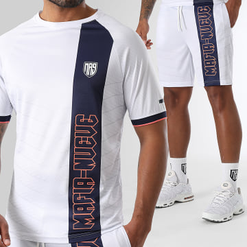 MA9 Mafia Nueve - Conjunto de camiseta blanca y pantalón corto Nitro Tape