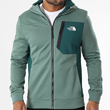 The North Face - Sudadera con capucha y cremallera A893Q Verde
