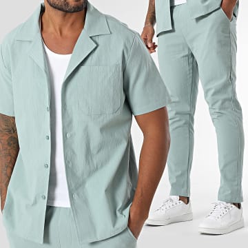 Zayne Paris  - Set Hemd Kurzarm und Hose 098 Hellgrün