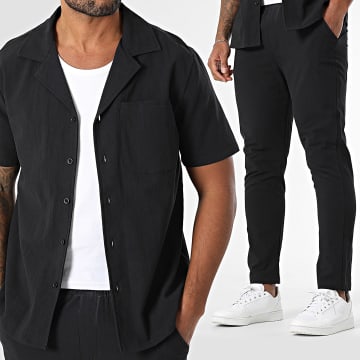 Zayne Paris  - Set Hemd Kurzarm Und Hose 098 Schwarz