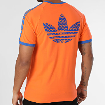 Adidas Originals - Tee Shirt Monogram JP4431 Orange Bleu Roi