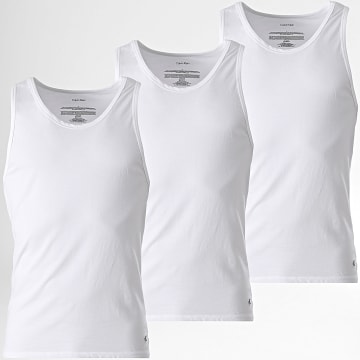 Calvin Klein - Lot De 3 Débardeurs 4184 Blanc