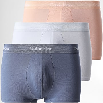 Calvin Klein - Set di 3 boxer U2664G Navy Azzurro Salmone