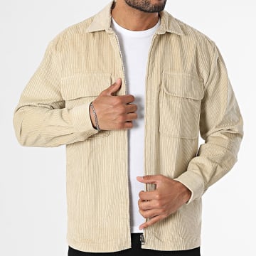Classic Series - Veste Zippée Côtelée 017 Beige