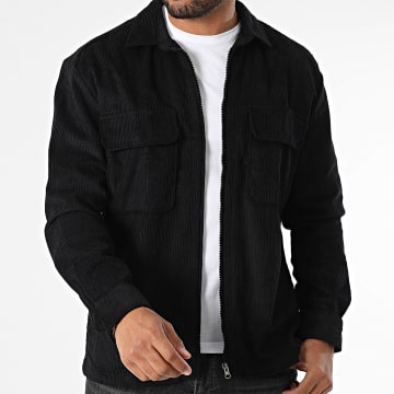 Classic Series - Veste Zippée Côtelée 017 Noir