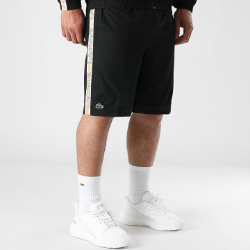 Lacoste - Short Jogging Logo Crocodile Noir