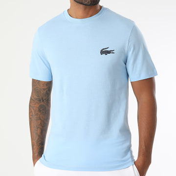 Lacoste - Tee Shirt Big Logo Bleu Clair