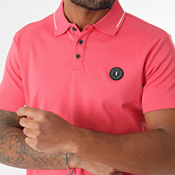 Le Temps Des Cerises - Aron ML222 Kurzärmeliges Polo-Shirt Fuchsia