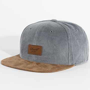 Reell Jeans - Casquette Snapback Suede Gris Anthracite Camel