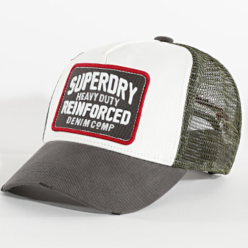 Superdry - Trucker Mesh Cap W9010176A Gris Blanco Verde Caqui