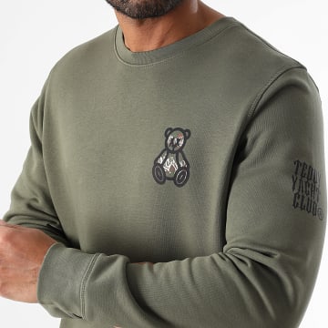 Teddy Yacht Club - Sudadera con cuello redondo Art Series Pequeño Travis Verde caqui