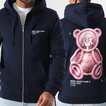 Teddy Yacht Club - Ice Ice Baby Sudadera con capucha y cremallera Azul Marino