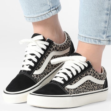 Vans - Old Skool Damesschoenen D6WYY61 Zwart Luipaard