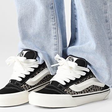Vans - Knu Skool Damesschoenen D756I71 Zwart Luipaard