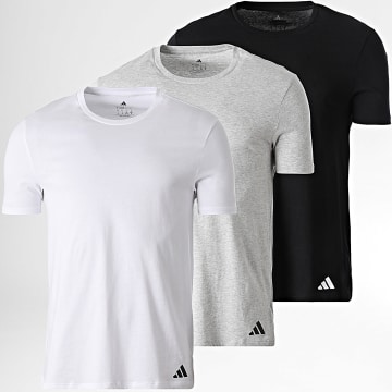 Adidas Sportswear - Lot De 3 Tee Shirts Active Core JK3996 Blanc Gris Chiné Noir