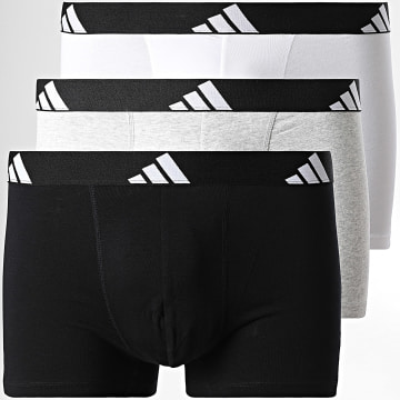 Adidas Sportswear - Lot De 3 Boxers JK3953 Noir Blanc Gris Chiné
