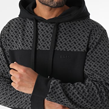 BOSS - Sudadera con capucha Luke 50540534 Negro Gris Antracita