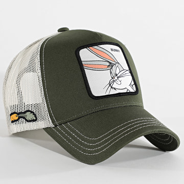 Capslab - Cappello Trucker Bunny Verde Khaki Beige