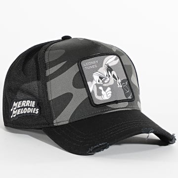 Capslab - Cappello Trucker Bugs Daffy nero grigio carbone mimetico